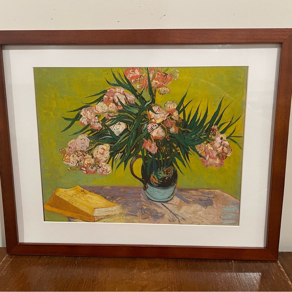 Vincent Van Gogh Oleanders Framed Print 15x12 Bouquet Flowers Floral Wall Art - Picture 2 of 3